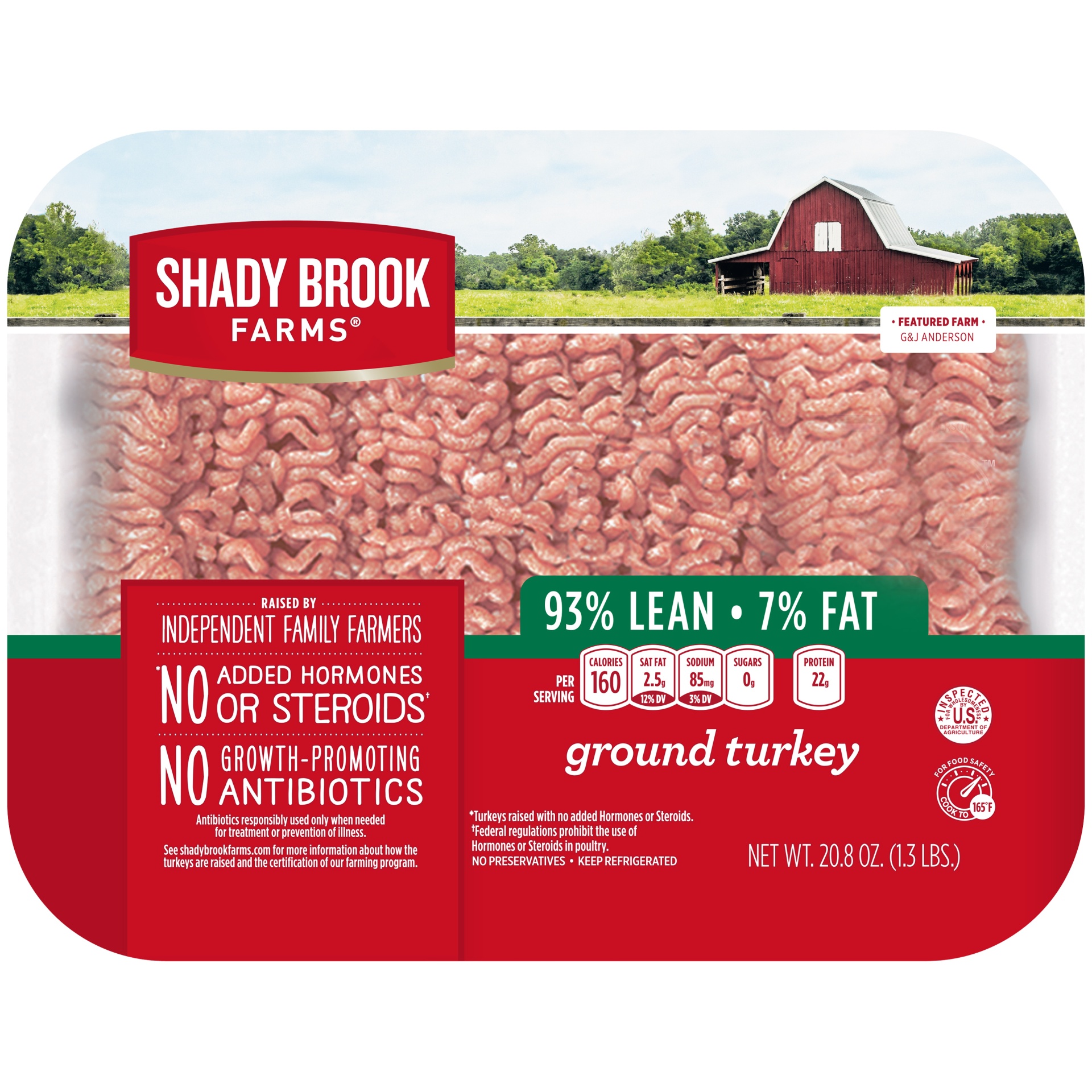 slide 1 of 3, Shady Brook Farms Ground Turkey 93% Lean, per lb