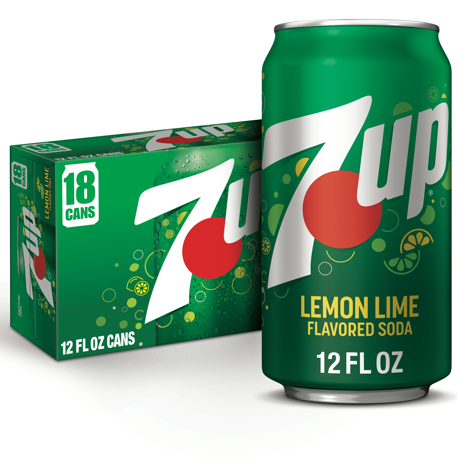 slide 1 of 3, 7UP Lemon Lime Soda- 18 ct, 18 ct