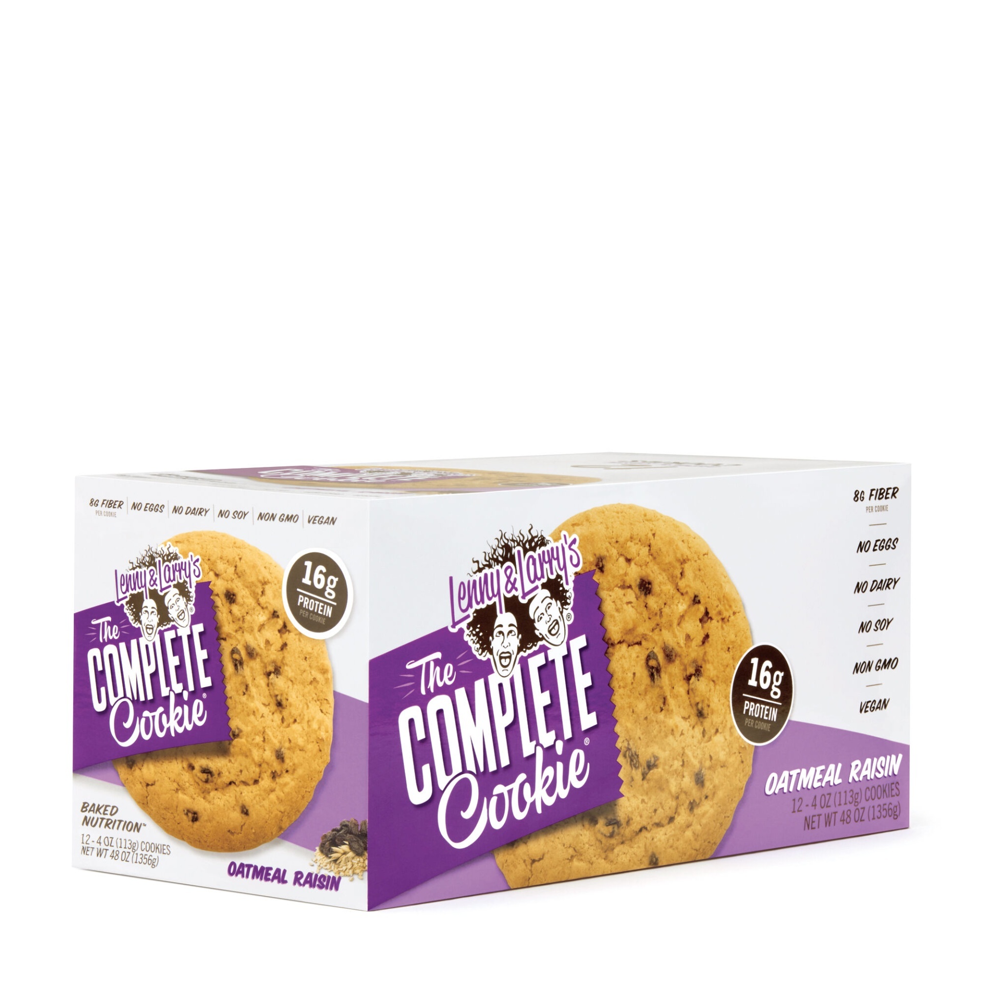 slide 1 of 1, Lenny & Larry's The Complete Cookie - Oatmeal Raisin Cookies, 12 ct