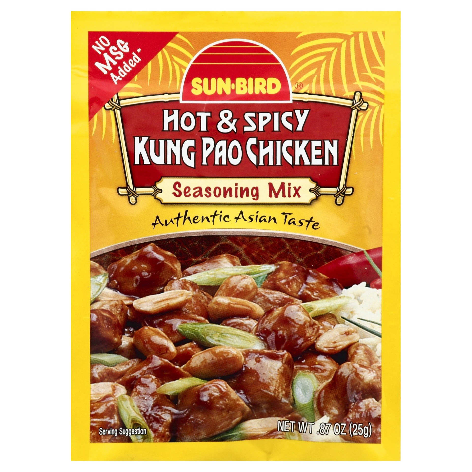 slide 1 of 6, Sun-Bird Hot & Spicy Kung Pao Chicken Seasoning Mix, 0.87 oz