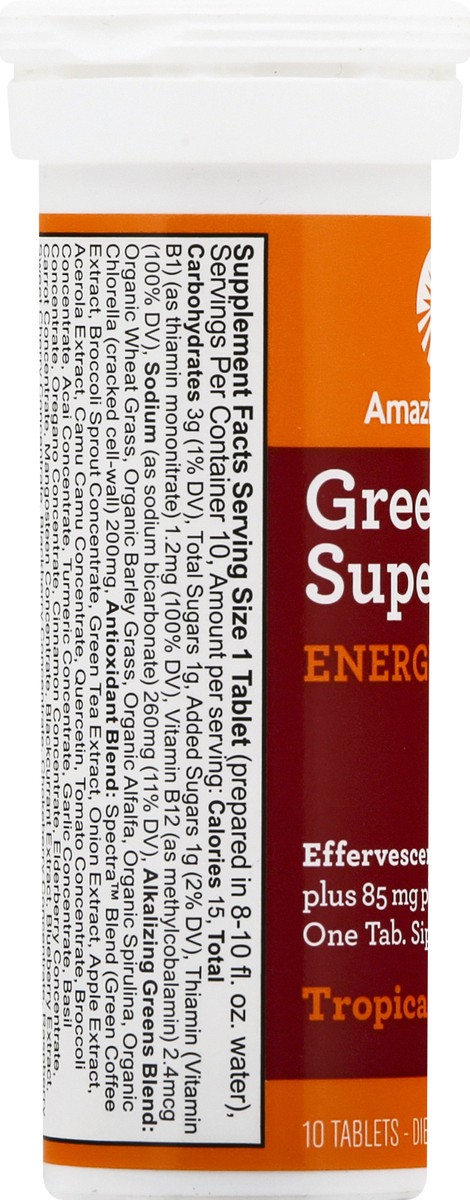 slide 6 of 13, Amazing Grass Tablets Fizzy Green Tropical Energy 10 ea, 10 ct