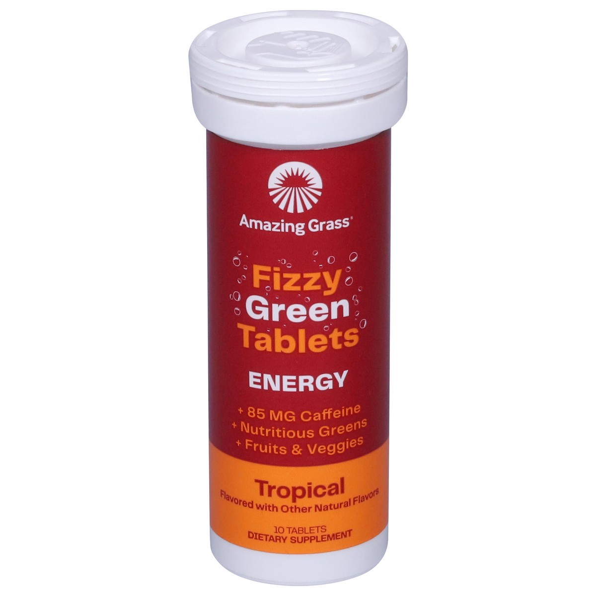 slide 1 of 13, Amazing Grass Tablets Fizzy Green Tropical Energy 10 ea, 10 ct