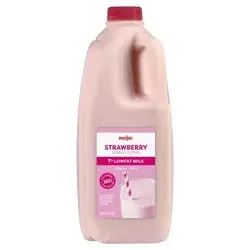 Meijer 1% Low Fat Strawberry Milk