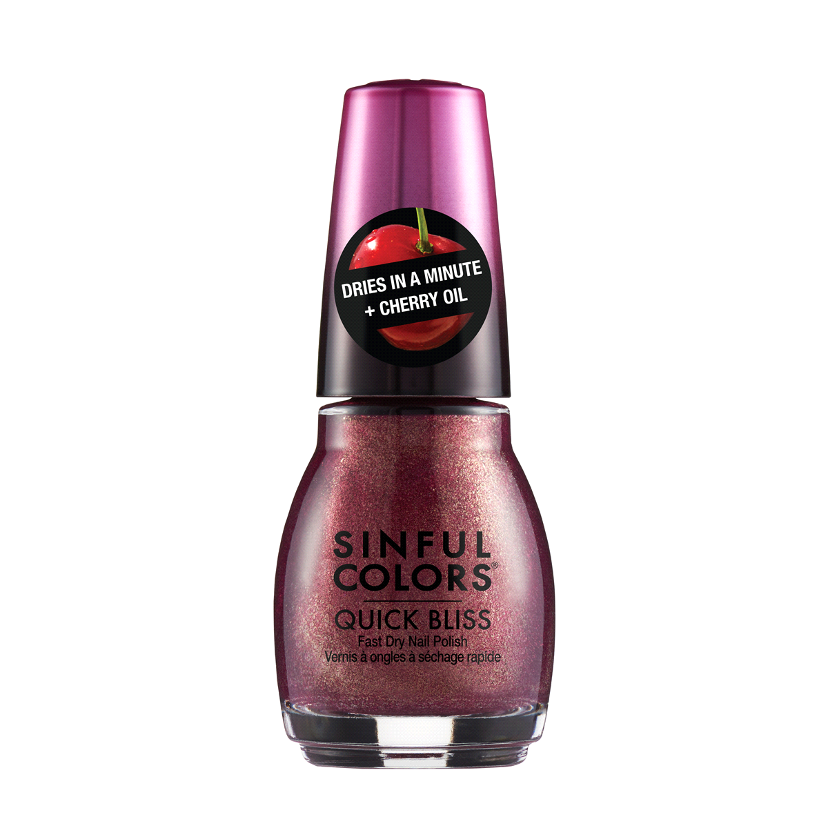 slide 1 of 1, Sinful Colors Quick Bliss Fast Dry Flushed 2674 Nail Polish 0.5 oz, 0.5 oz