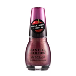 Sinful Colors Quick Bliss Fast Dry Flushed Nail Polish 0.5 oz