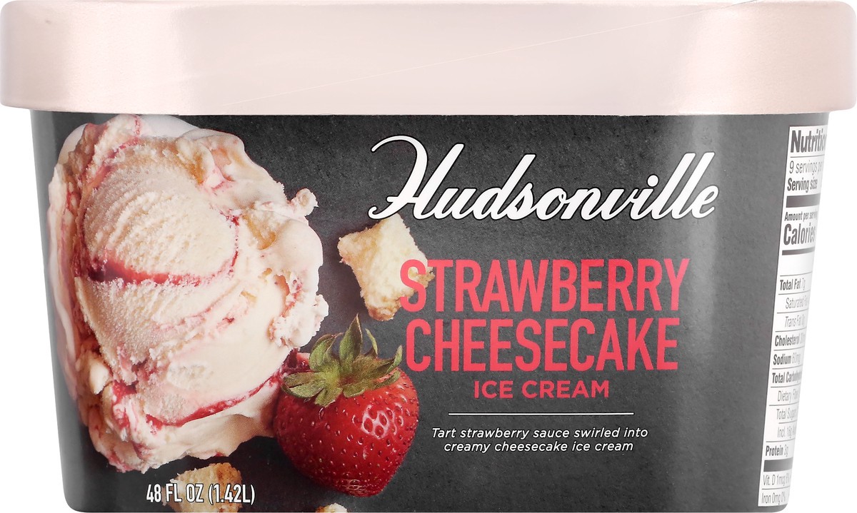 slide 6 of 9, Hudsonville Strawberry Cheesecake Ice Cream 48 oz, 48 oz