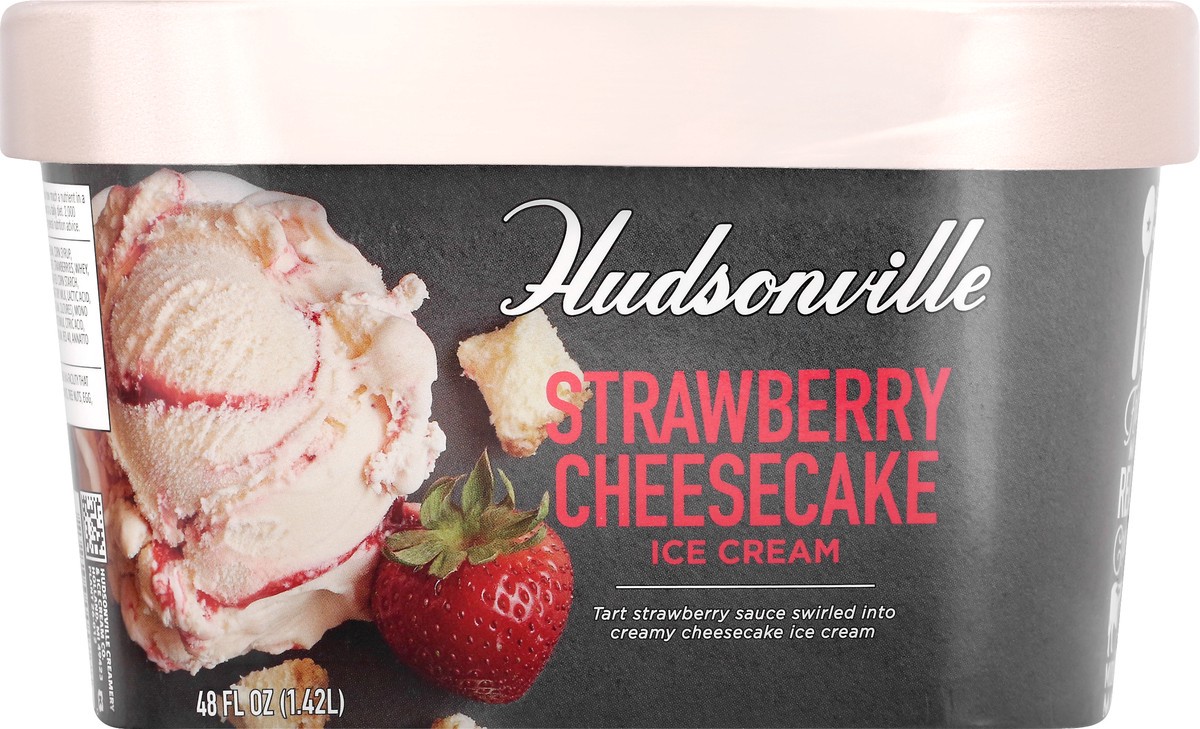 slide 7 of 9, Hudsonville Strawberry Cheesecake Ice Cream 48 oz, 48 oz