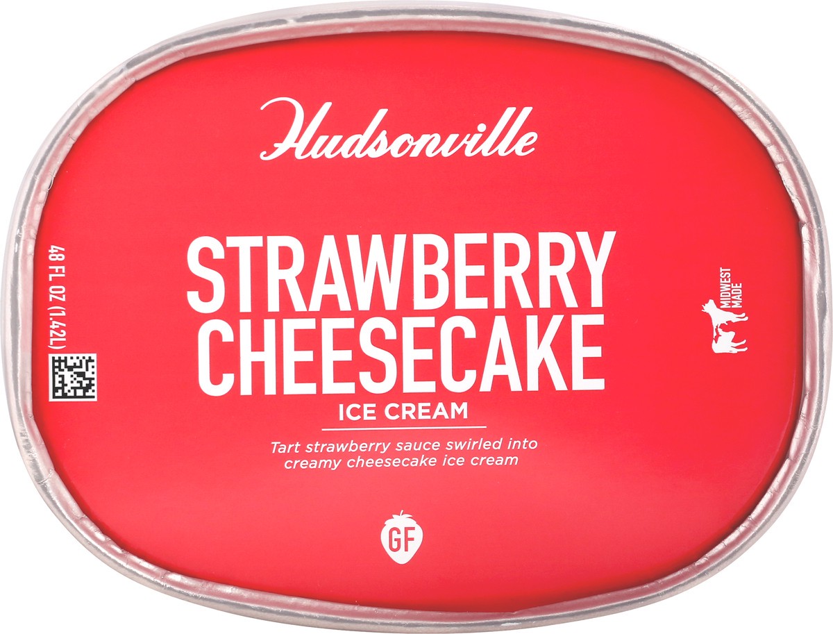 slide 8 of 9, Hudsonville Strawberry Cheesecake Ice Cream 48 oz, 48 oz