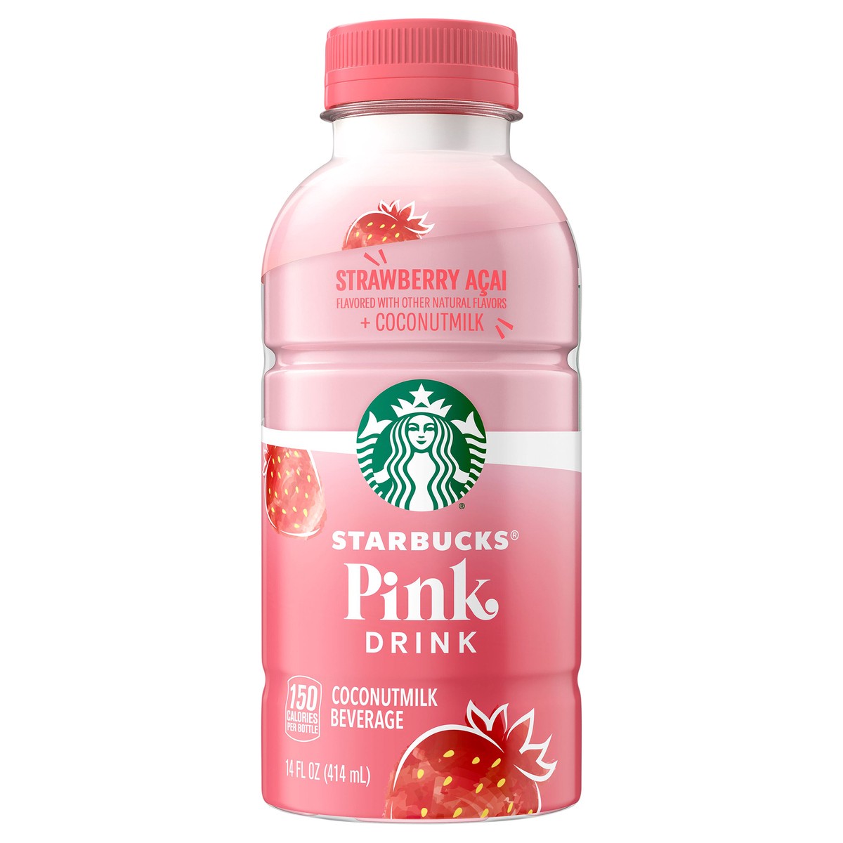slide 1 of 1, Starbucks Coconutmilk Beverage, Strawberry Acai, Pink Drink - 14 fl oz, 14 fl oz