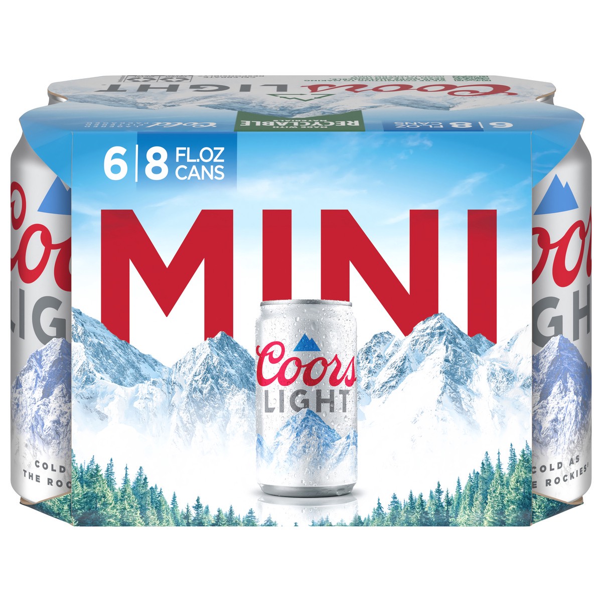 slide 1 of 2, Coors Beer Mini 6 - 8 fl oz Cans, 6 ct