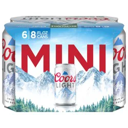 Coors Light Beer Mini 6 - 8 fl oz Cans