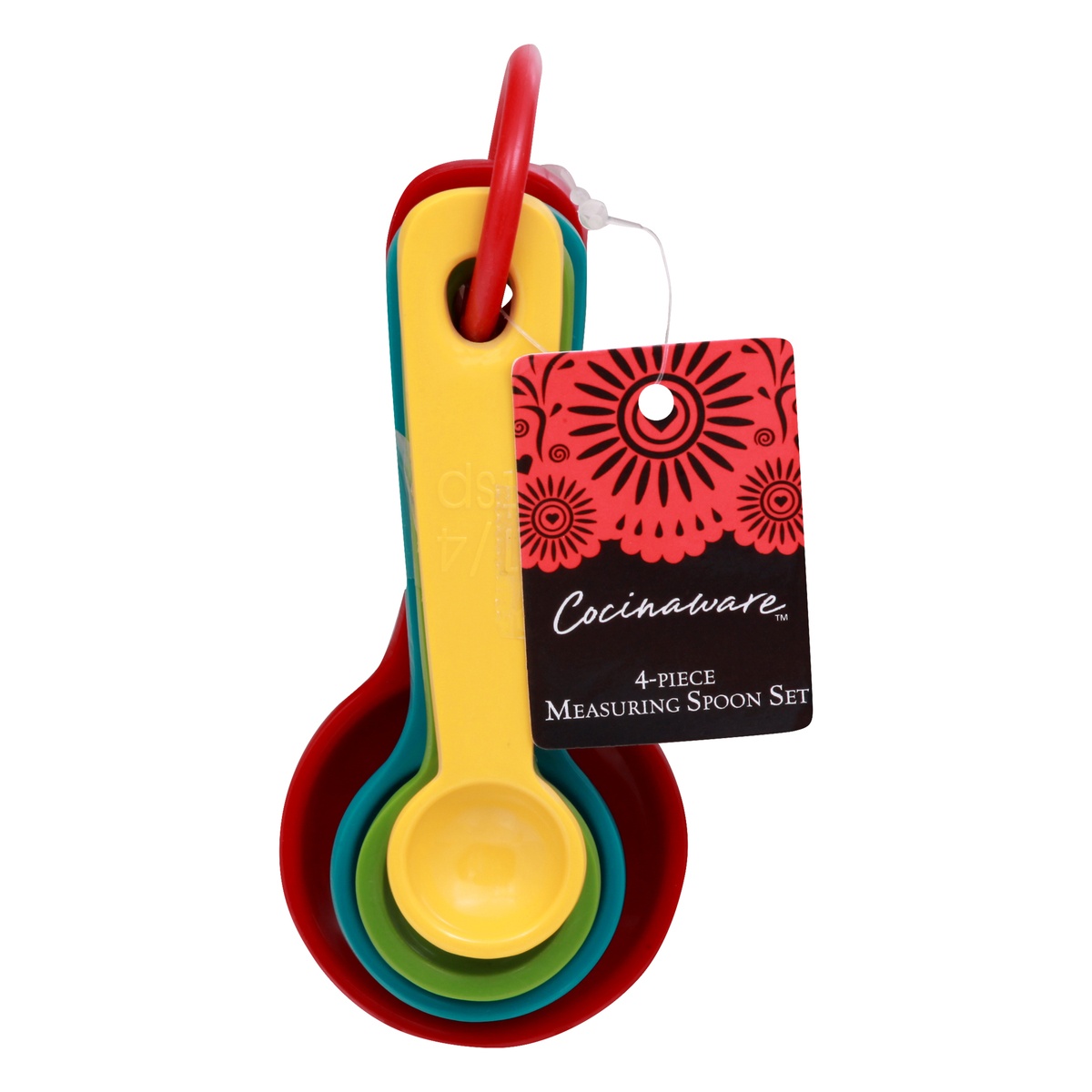 slide 1 of 1, Cocinaware 4 Piece Melamine Measuring Spoon Set, 1 ct