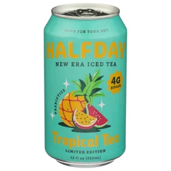 Halfday Iced Tea Prebiotic Tropical, 12 Fl Oz