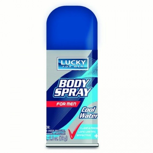 slide 1 of 1, Lucky for Men Body Spray Cool Water, 5 oz