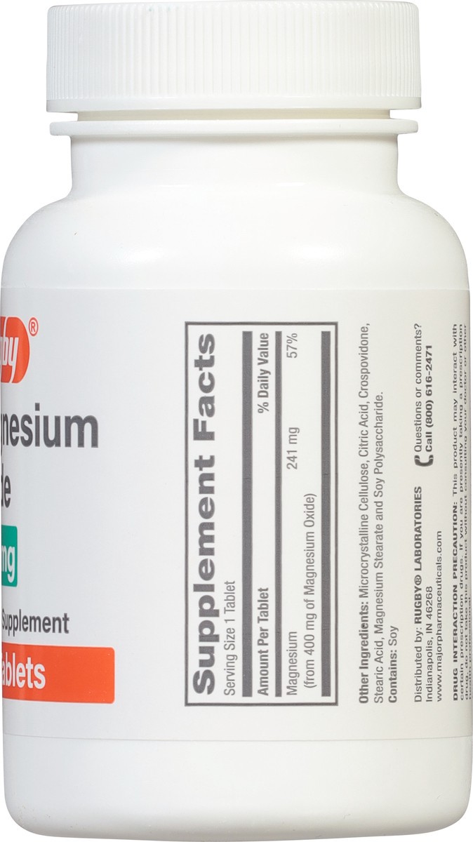 slide 5 of 14, Rugby 400 mg Magnesium Oxide 120 Tablets, 120 ct