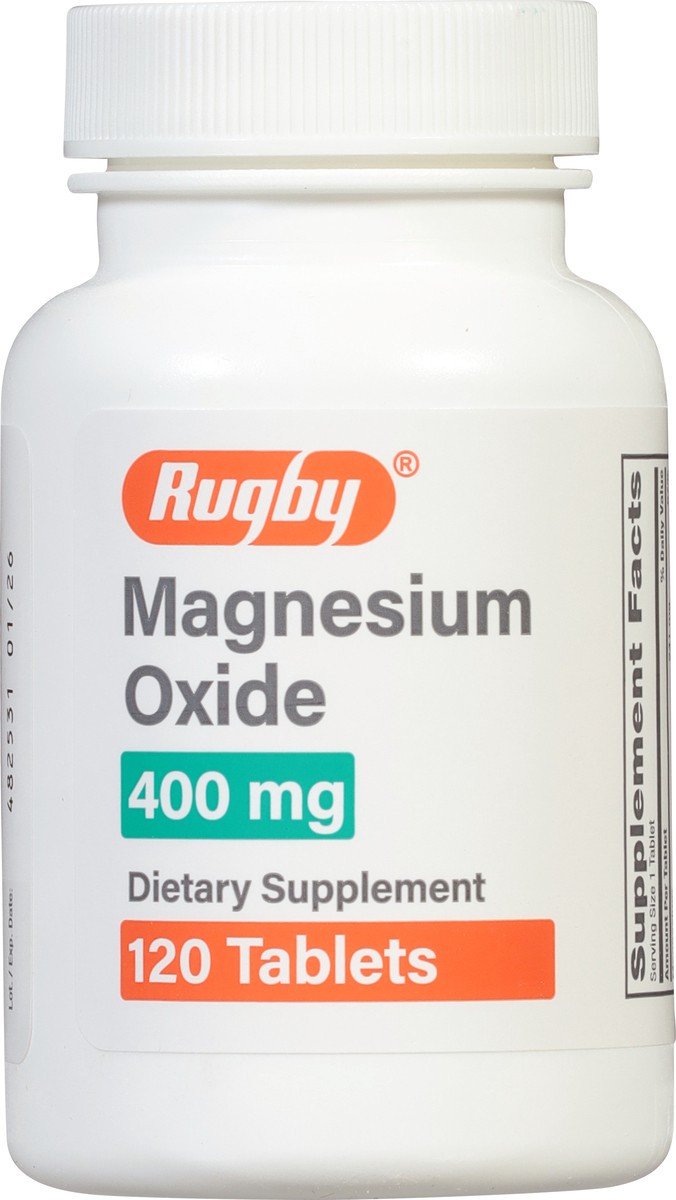 slide 8 of 14, Rugby 400 mg Magnesium Oxide 120 Tablets, 120 ct