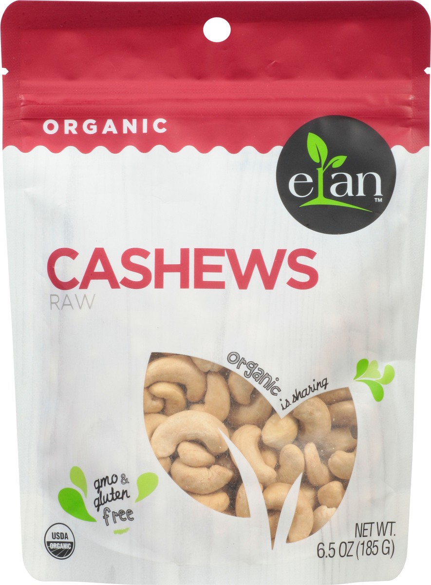 slide 7 of 12, Elan Raw Cashews, 6.5 oz