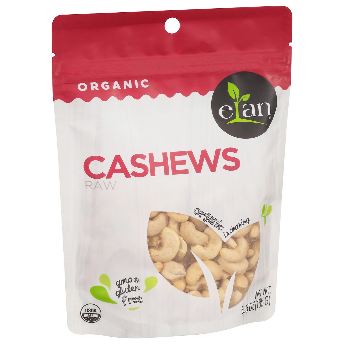 slide 5 of 12, Elan Raw Cashews, 6.5 oz
