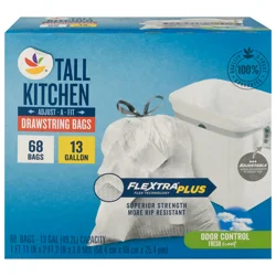 Giant Flextra Plus Tall Kitchen Bags Drawstring Fresh Scent 13 gal