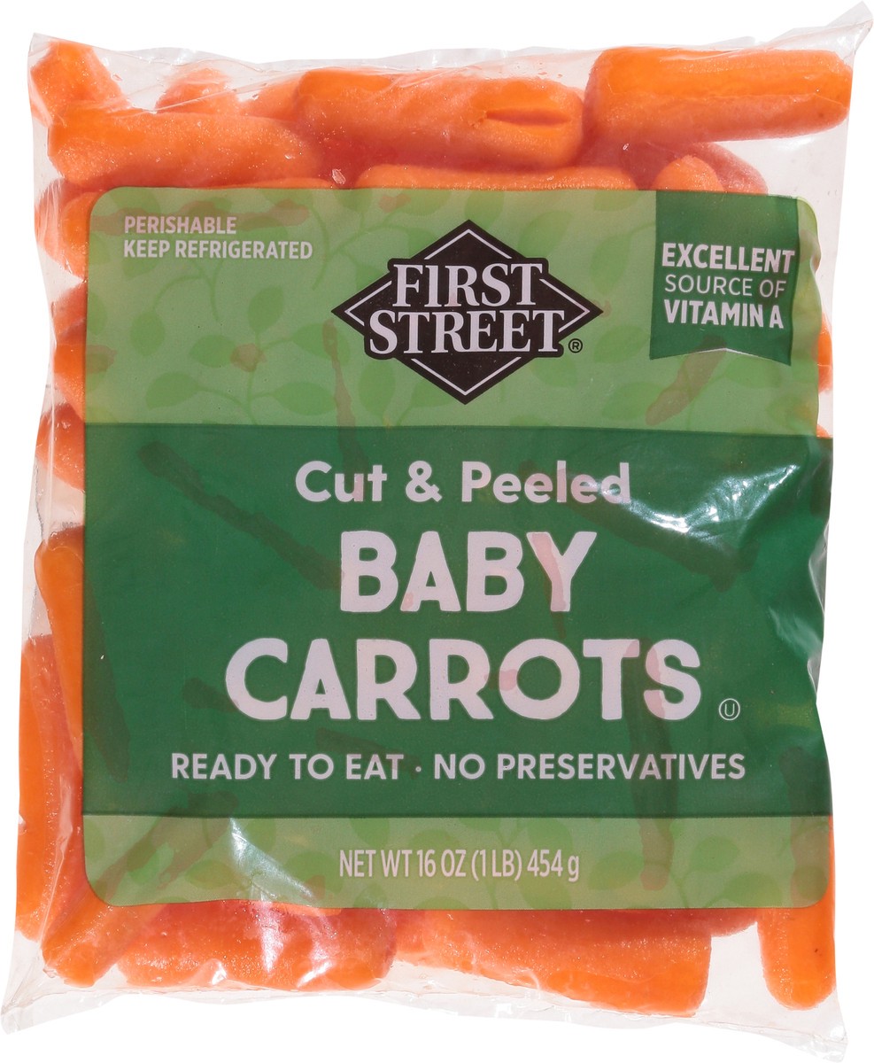 slide 4 of 13, First Street Mini Peeled Carrot, 16 oz