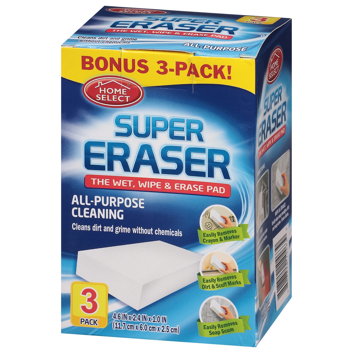 slide 10 of 14, Home Select Super Eraser 3 ea, 3 ct