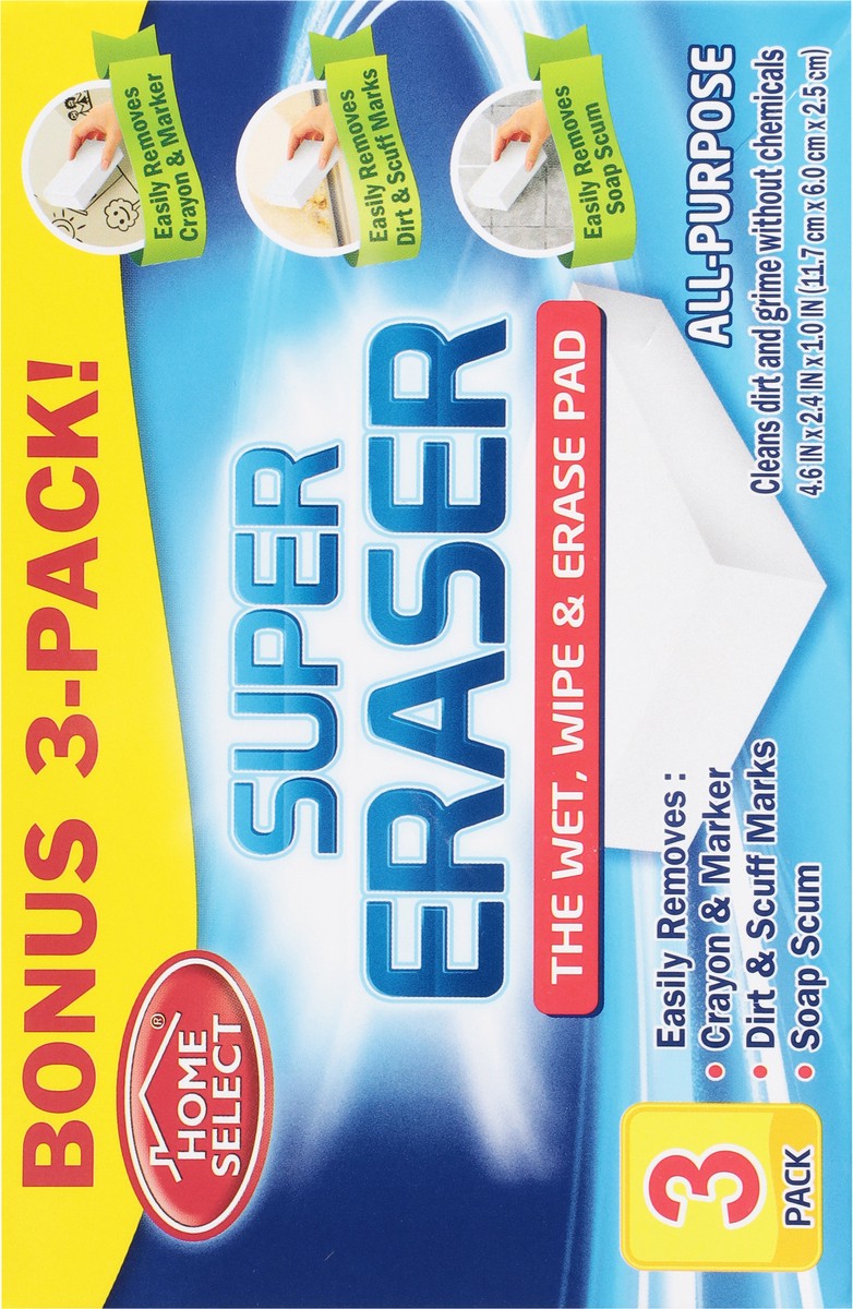 slide 5 of 14, Home Select Super Eraser 3 ea, 3 ct