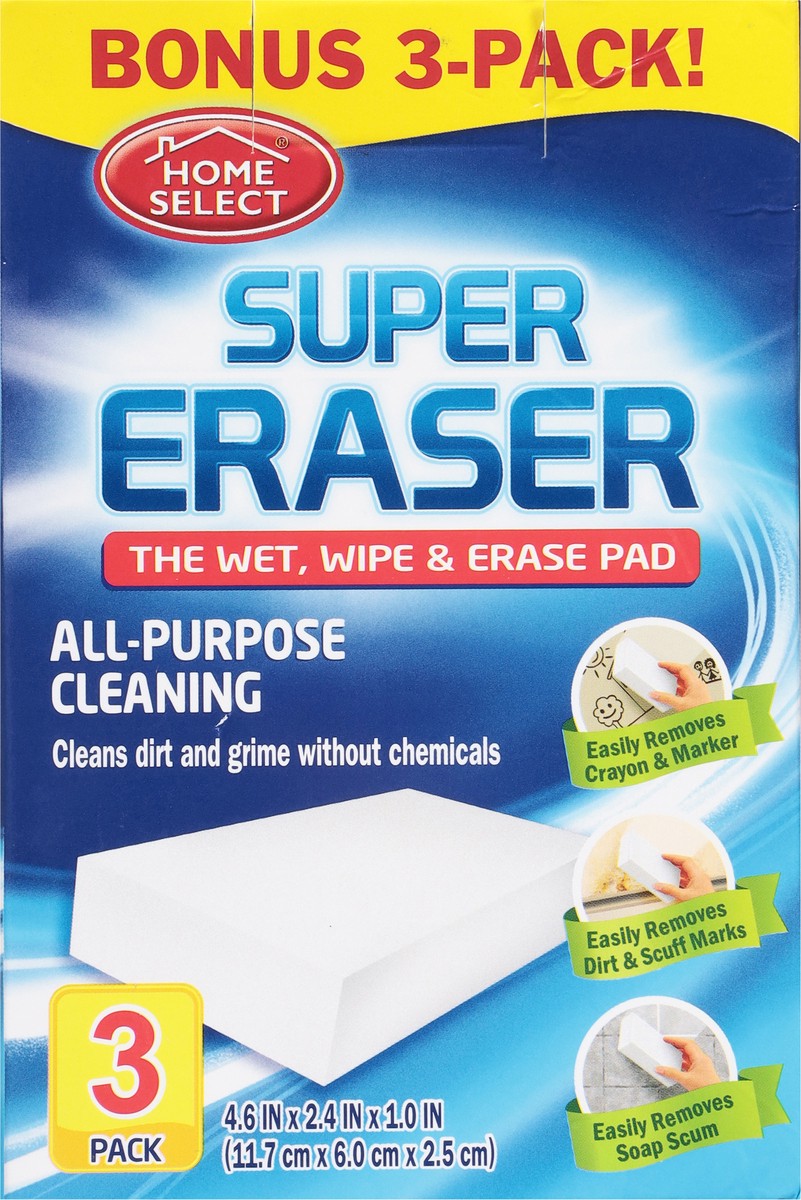 slide 12 of 14, Home Select Super Eraser 3 ea, 3 ct