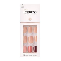 imPRESS Press-On Manicure Short Length Before Sunset Nails 30 ea