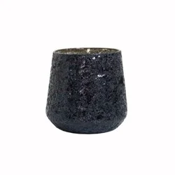 Holiday Home Glass Candle with GLX - Black