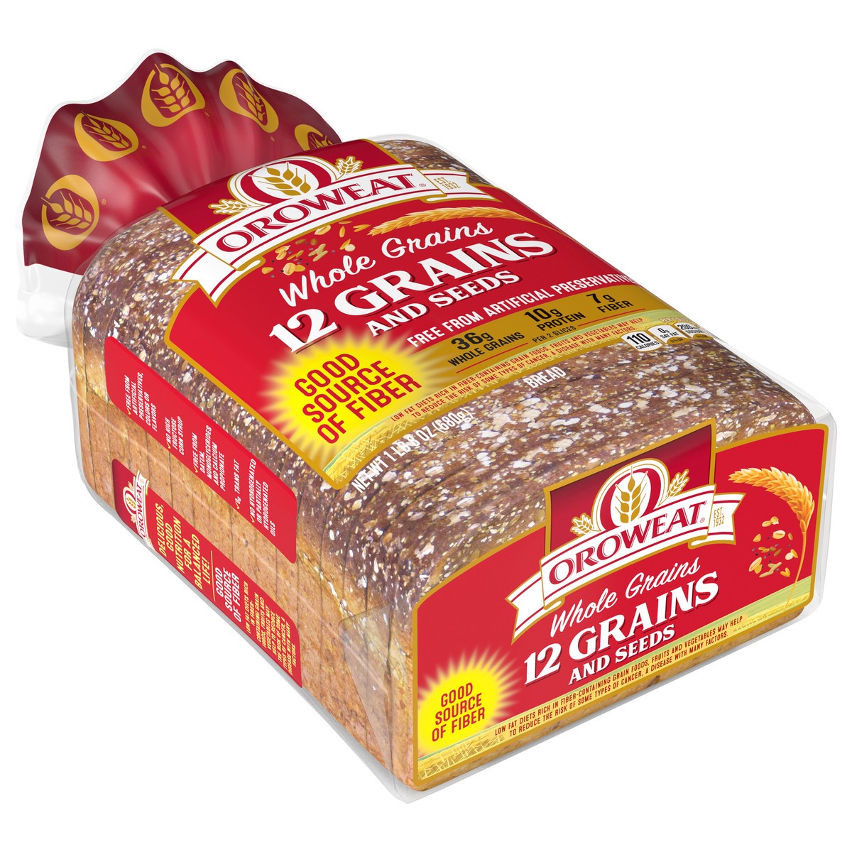 slide 6 of 9, Oroweat 12 Grain Bread - 24oz, 24 oz