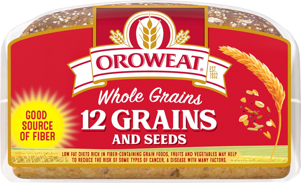 slide 3 of 9, Oroweat 12 Grain Bread - 24oz, 24 oz