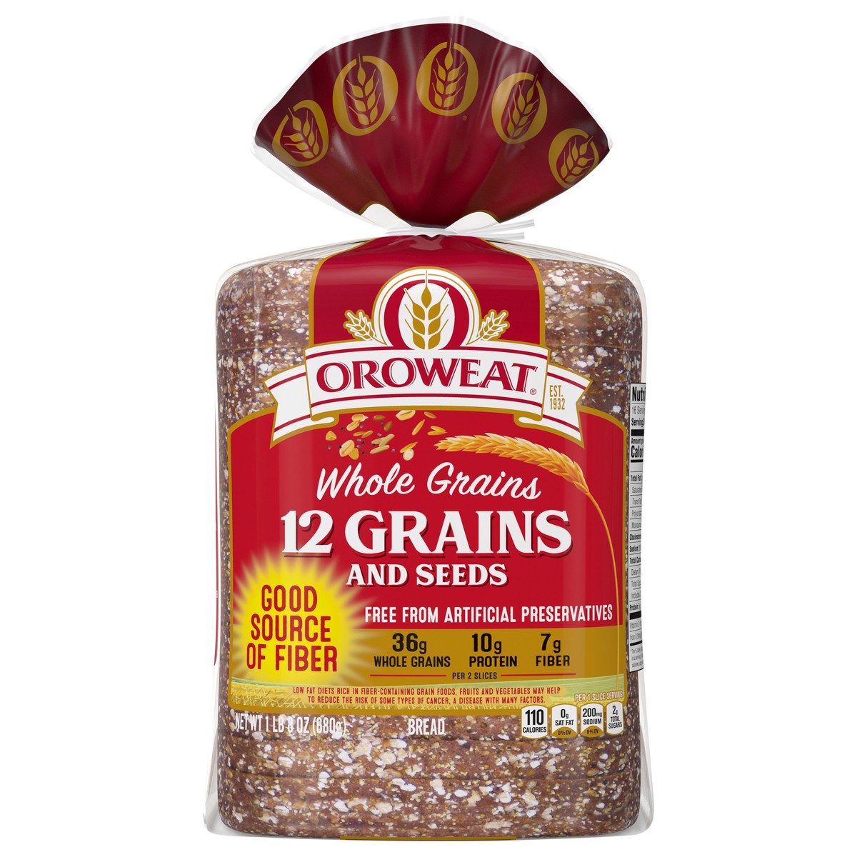 slide 1 of 9, Oroweat 12 Grain Bread - 24oz, 24 oz