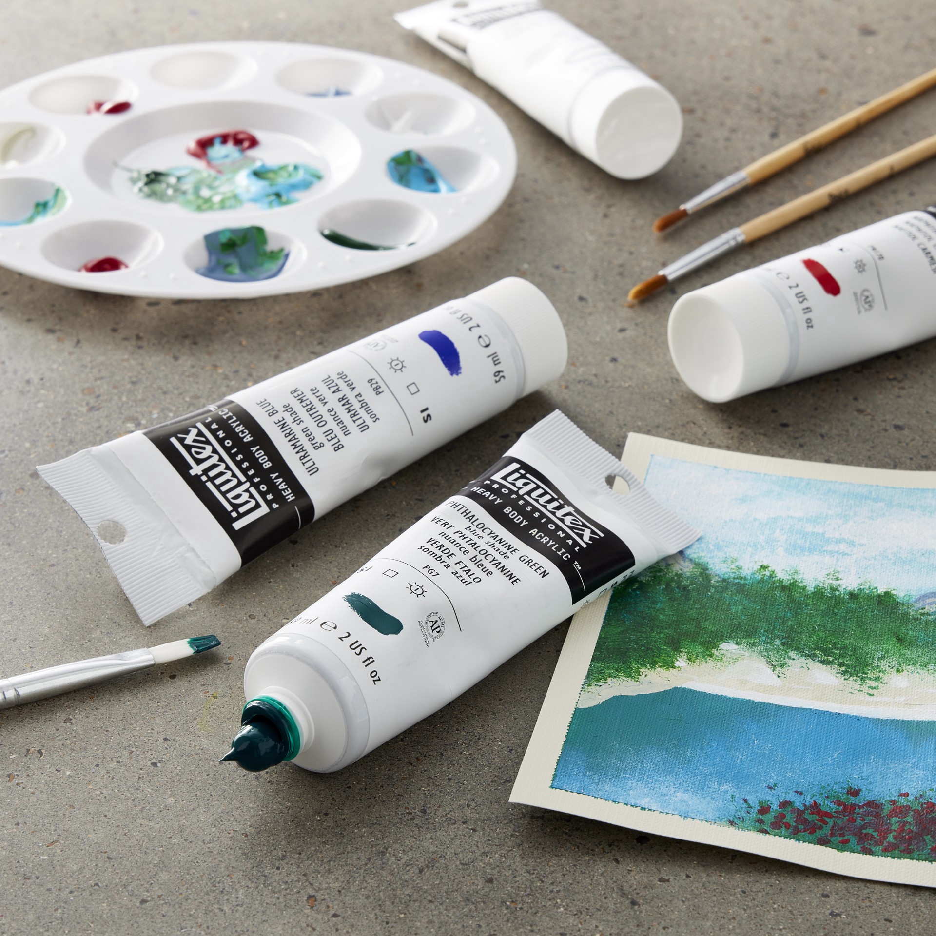 slide 3 of 6, Liquitex Heavy Body Acrylic Classic 6 Paint Set, 59 ml