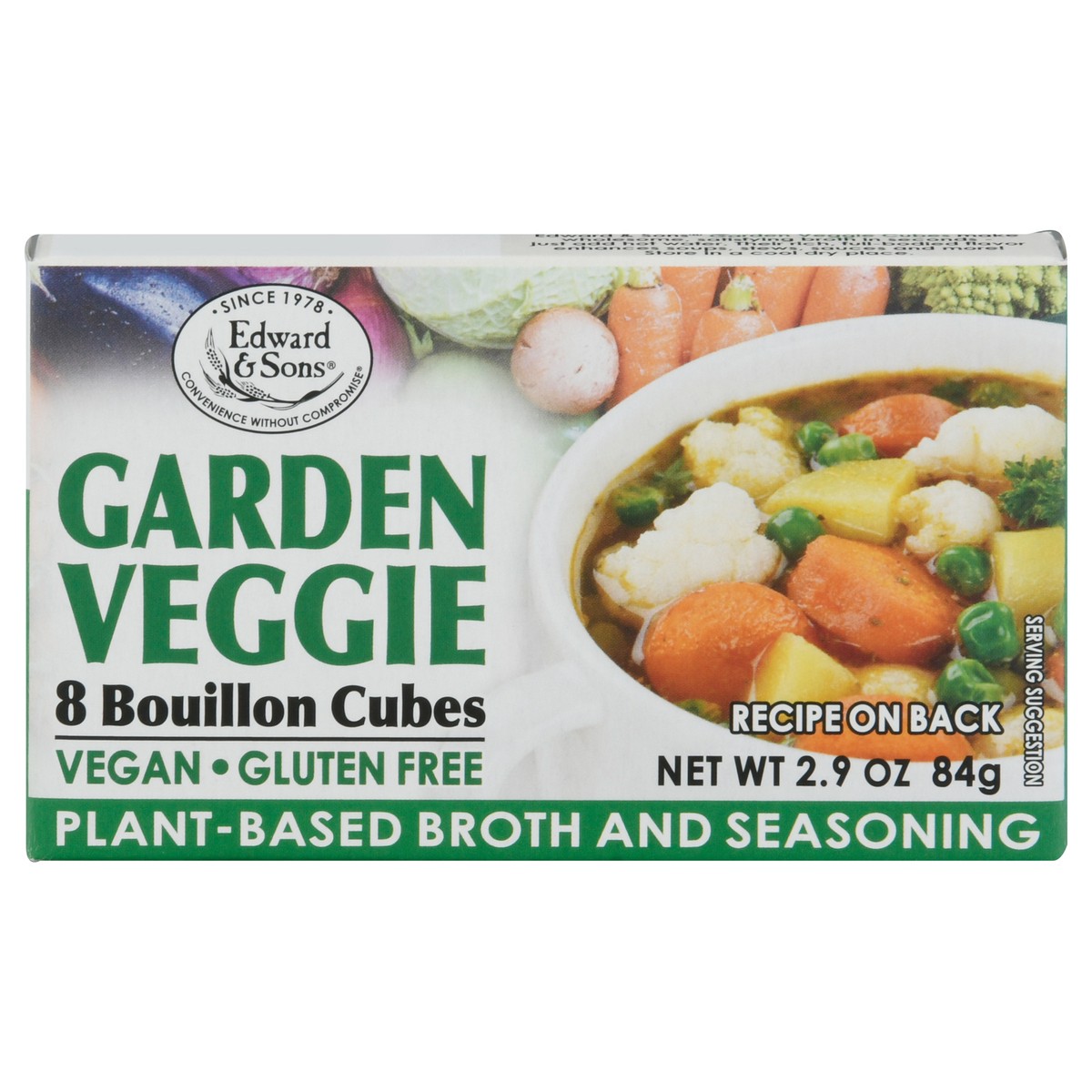 slide 12 of 13, Edward & Sons Gluten Free Garden Veggie Bouillon Cube, 2.9 oz
