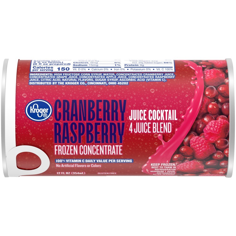 slide 1 of 1, Kroger Frozen Cranberry Juice Cocktail - 12 fl oz, 12 fl oz