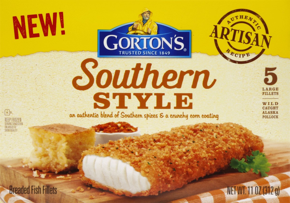 slide 3 of 4, Gorton's Southern Style Fish Fillets 6 ea, 11 oz