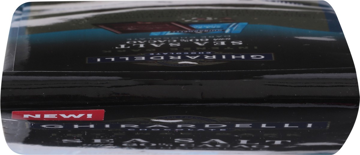 slide 2 of 9, GHIRARDELLI Intense Dark Chocolate Squares, Sea Salt 60% Cacao, 4.1 Oz Bag, 4.1 oz