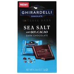 Ghirardelli Intense Dark Sea Salt with 60% Cacao Dark Chocolate 4.1 oz
