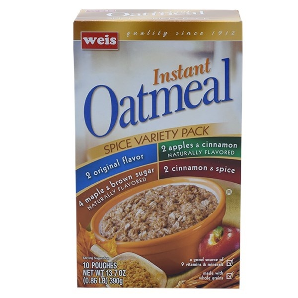 slide 1 of 1, Weis Quality Spice Variety Pack Instant Oatmeal, 13.7 oz