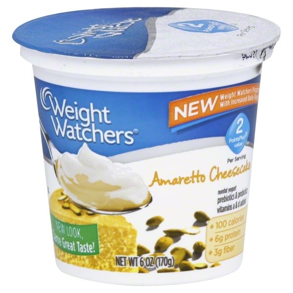 slide 1 of 3, Weight Watchers Yogurt, Nonfat, Amaretto Cheesecake, 6 oz