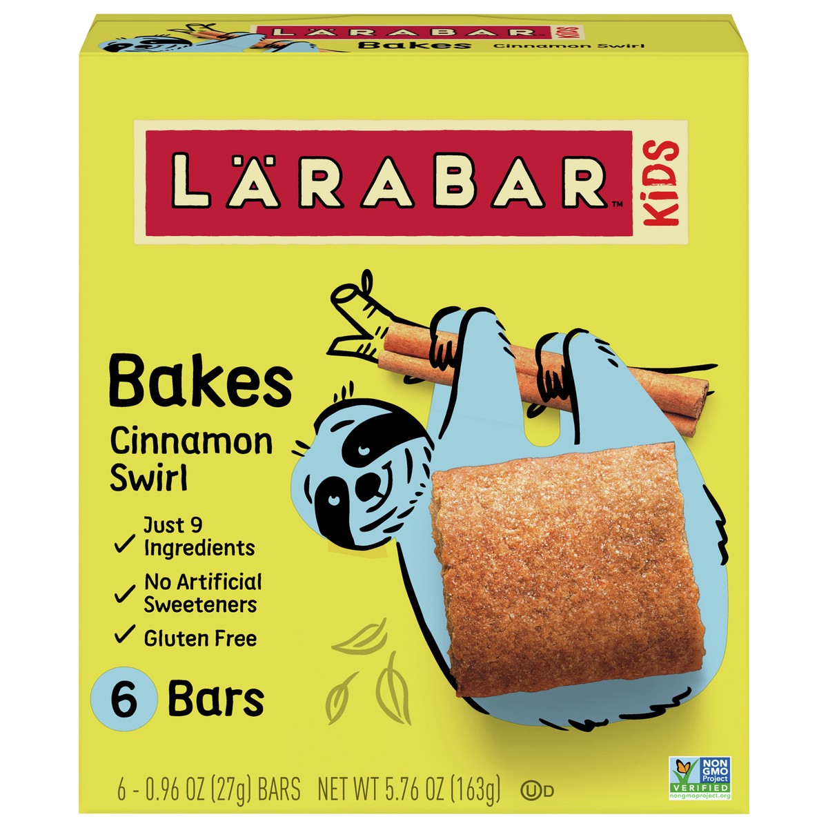 slide 1 of 9, LÄRABAR Kid Gluten Free Bar Chocolate Chip Cookie, 6 Bars, 5.76 oz, 6 ct