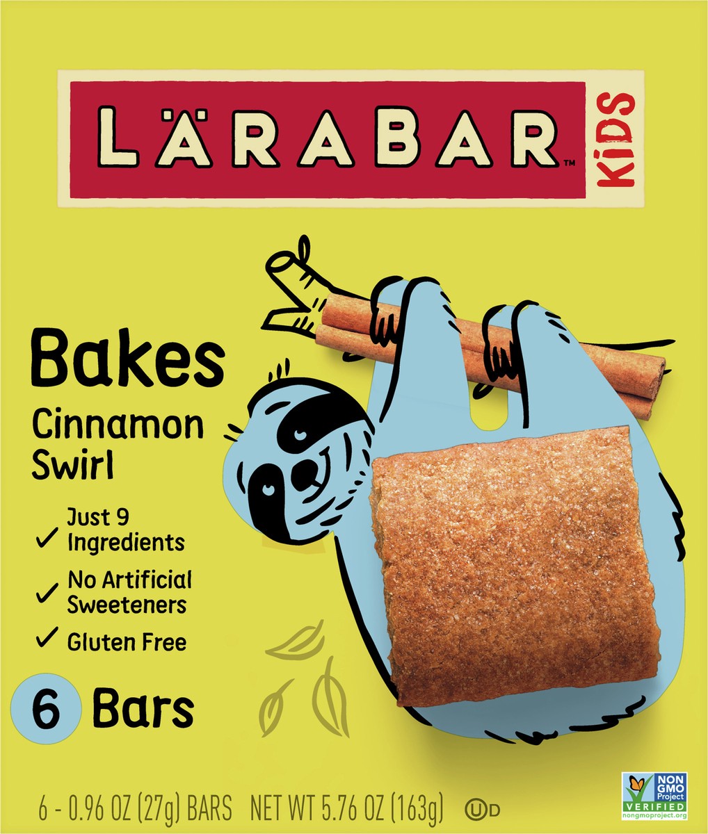 slide 6 of 9, LÄRABAR Kid Gluten Free Bar Chocolate Chip Cookie, 6 Bars, 5.76 oz, 6 ct