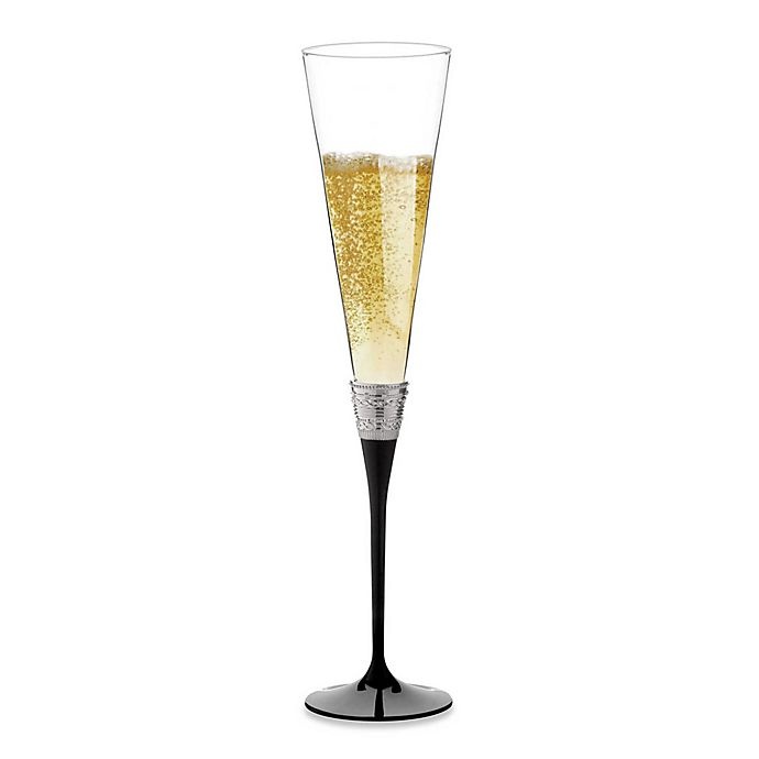 slide 1 of 2, Vera Wang Wedgwood with Love Noir Toasting Flutes, 1 ct