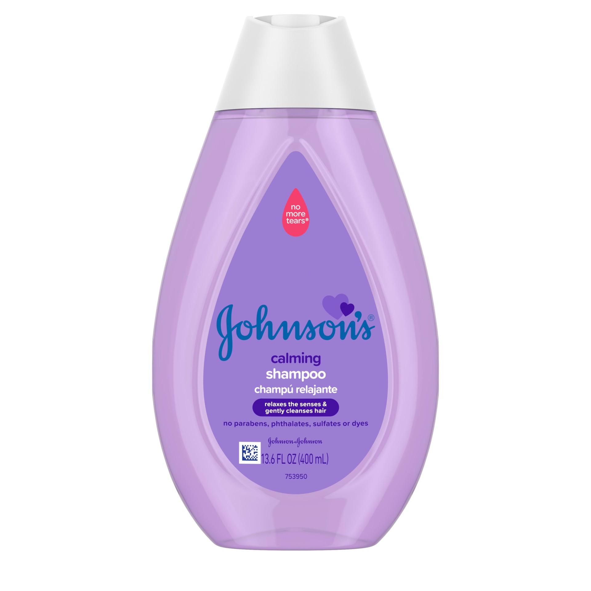 slide 1 of 10, Johnson's Calming Baby Shampoo with Soothing NaturalCalm Scent, Gentle, Tear Free Shampoo for Baby's Delicate Hair, Hypoallergenic Baby Hair Shampoo, Paraben- & Sulfate-Free, 13.6 fl. oz, 13.6 fl oz