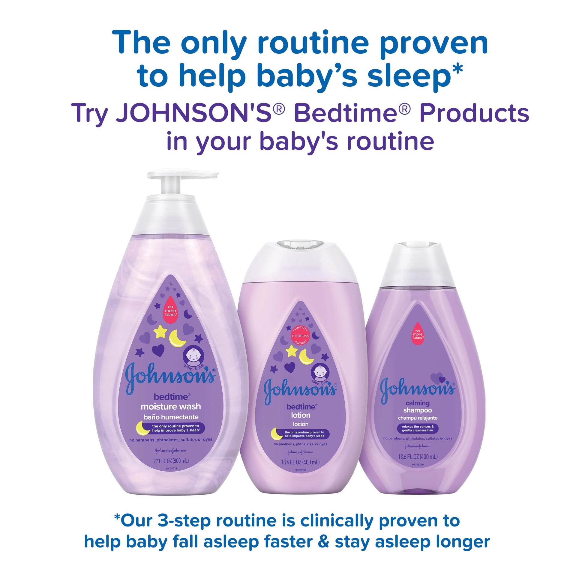 slide 7 of 10, Johnson's Calming Baby Shampoo with Soothing NaturalCalm Scent, Hypoallergenic & Tear-Free Baby Hair Shampoo, Free of Parabens, Phthalates, Sulfates & Dyes, 13.6 fl. oz, 13.6 fl oz