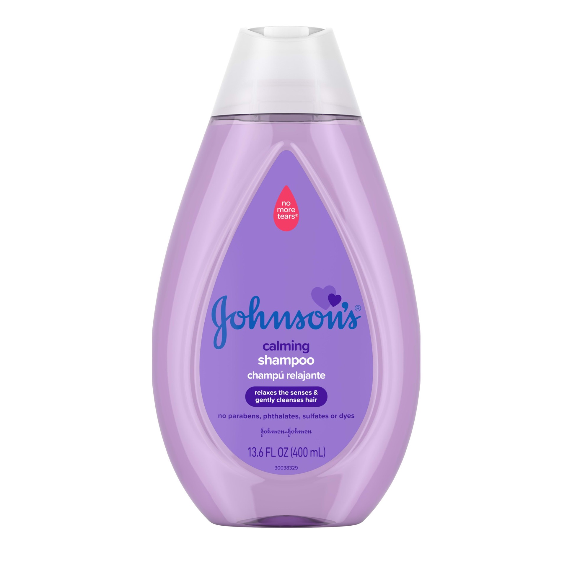 slide 1 of 10, Johnson's Calming Baby Shampoo with Soothing NaturalCalm Scent, Hypoallergenic & Tear-Free Baby Hair Shampoo, Free of Parabens, Phthalates, Sulfates & Dyes, 13.6 fl. oz, 13.6 fl oz