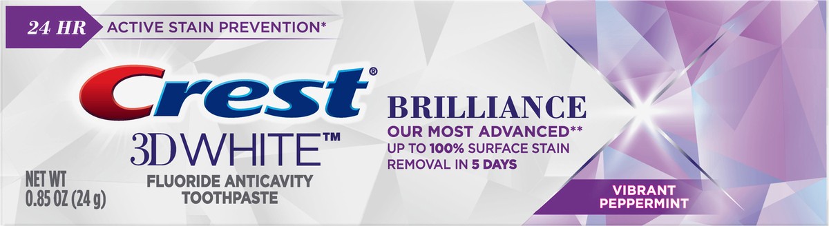 slide 3 of 3, Crest 3D White Brilliance Toothpaste 0.85 Ounces, 0.8 oz