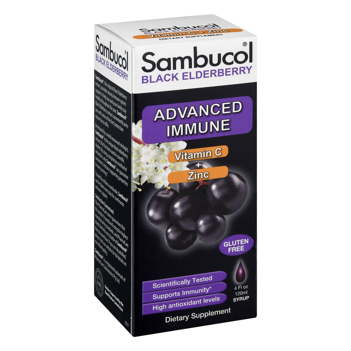slide 7 of 9, Sambucol Syrup Black Elderberry Advanced Immune 4 fl oz, 4 oz