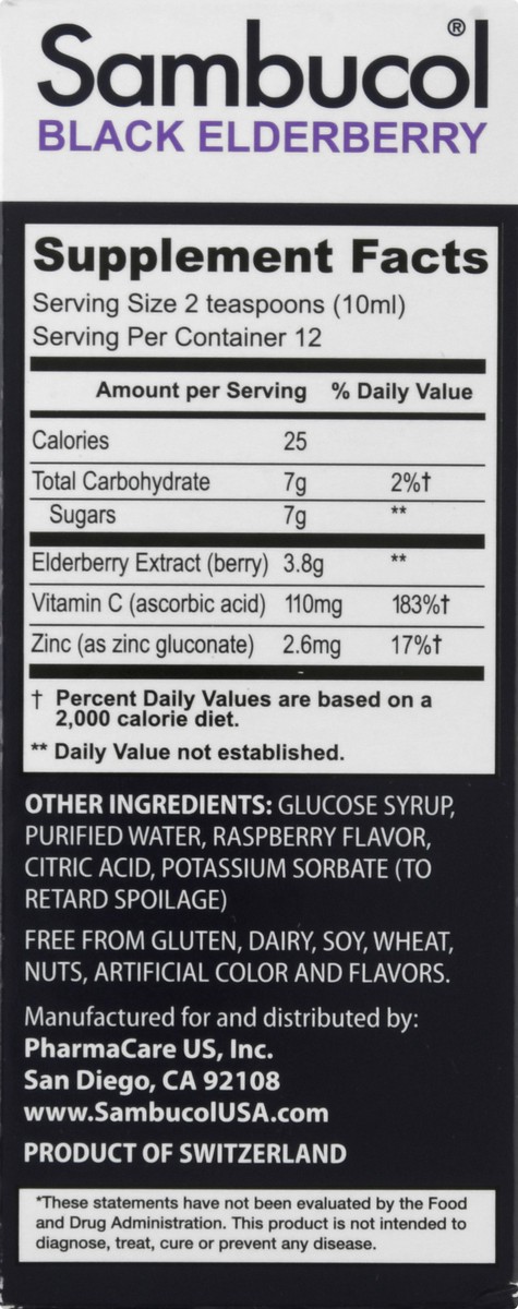 slide 4 of 9, Sambucol Syrup Black Elderberry Advanced Immune 4 fl oz, 4 oz