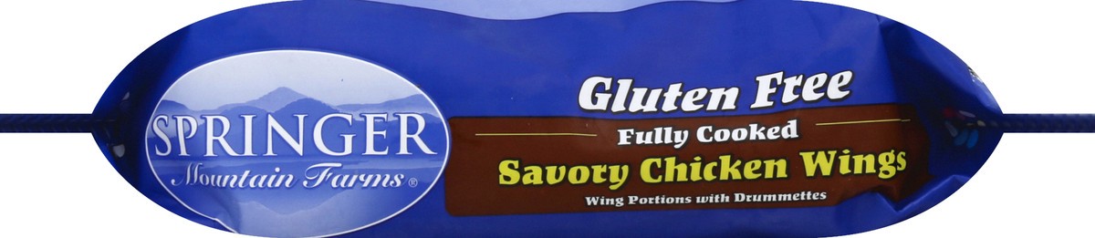 slide 3 of 8, Springer Mountain Farms Gluten Free Savory Chicken Wings 24 oz, 1.5 lb